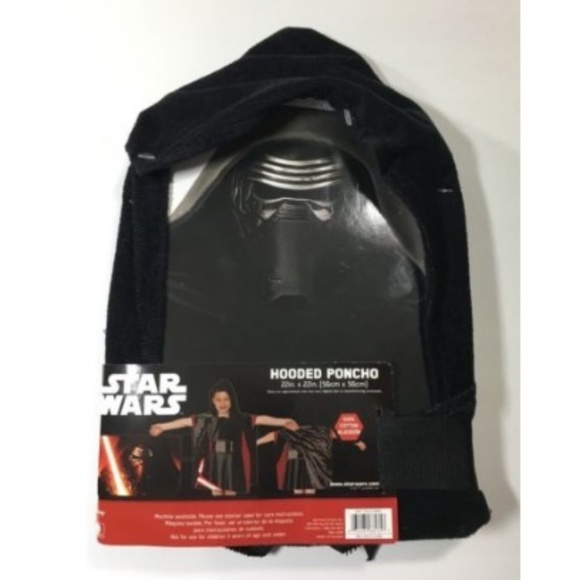 Child Starwars Darth Vader Hooded terry cloth Towel Poncho 22" X 22" - Picture 4 of 4